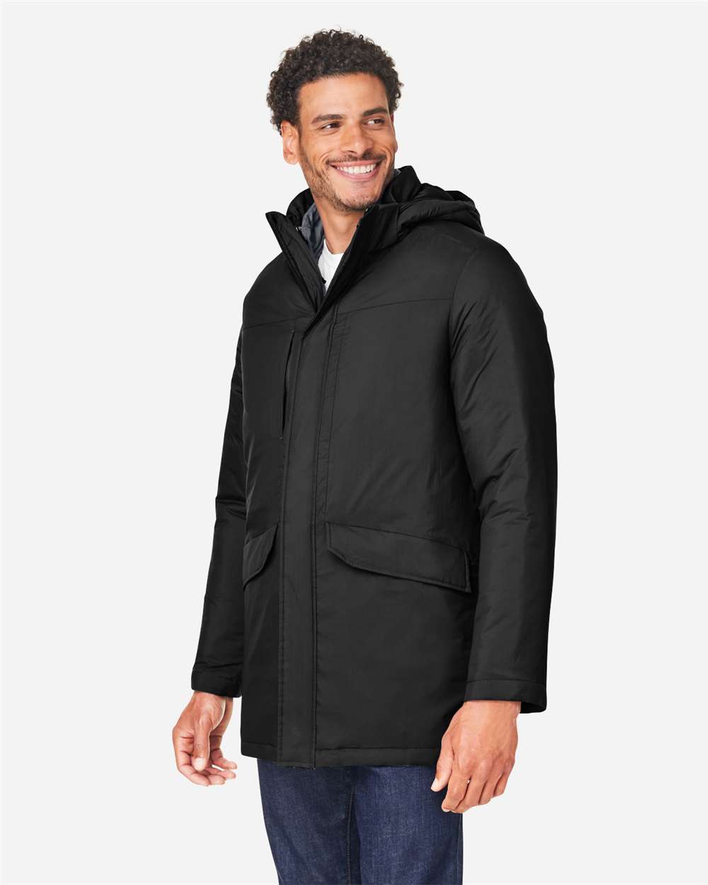 Core365 Men's Inspire 3-in-1 Jacket with Insulated Liner - CE725 Black- Carbon