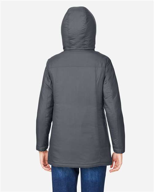 Core365 Women's Inspire 3-in-1 Jacket with Insulated Liner - CE725W Carbon- Black