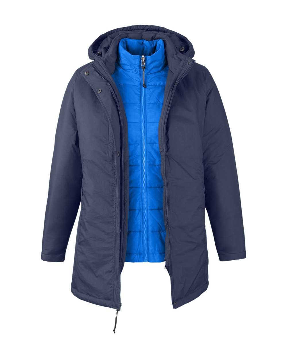 Core365 Women's Inspire 3-in-1 Jacket with Insulated Liner - CE725W Classic Navy- True Royal