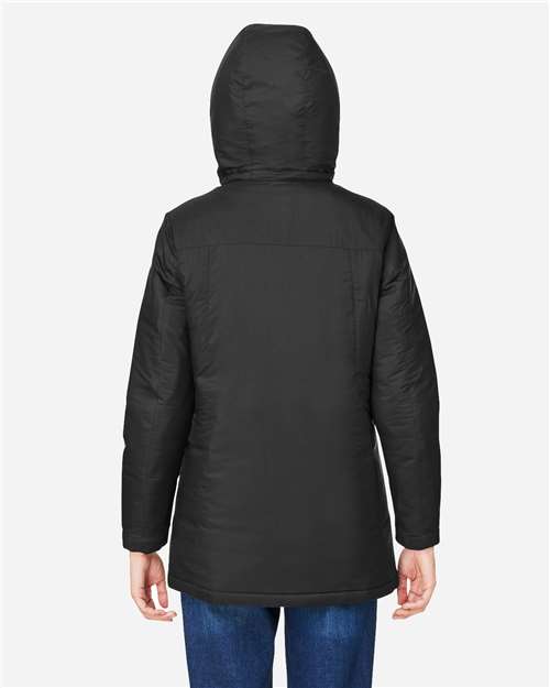 Core365 Women's Inspire 3-in-1 Jacket with Insulated Liner - CE725W Black- Carbon