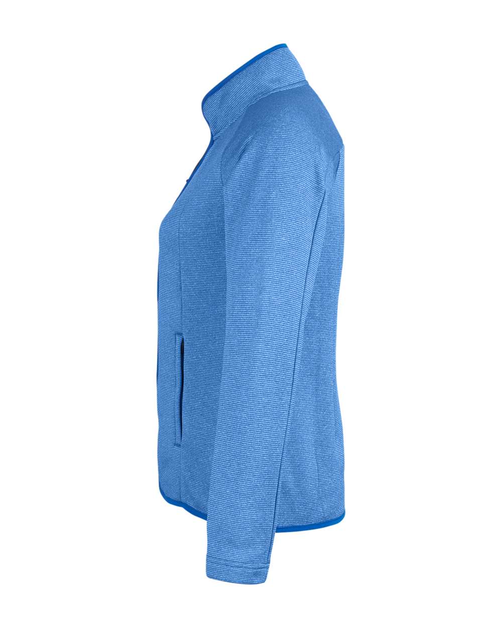 Core365 Women's Venture Heathered Stripe Full-Zip Jacket - CE72W True Royal- White