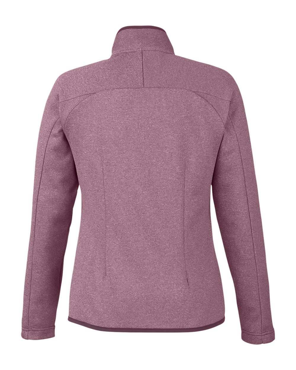 Core365 Women's Venture Heathered Stripe Full-Zip Jacket - CE72W Burgundy- White