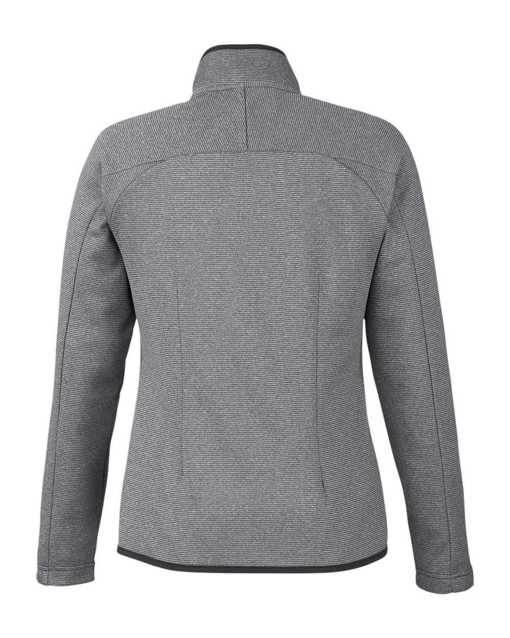 Core365 Women's Venture Heathered Stripe Full-Zip Jacket - CE72W Black- White