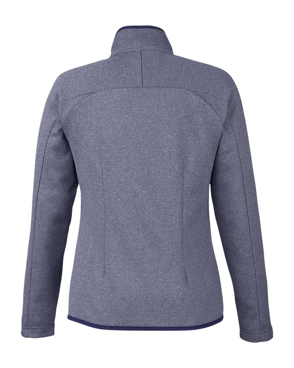 Core365 Women's Venture Heathered Stripe Full-Zip Jacket - CE72W Classic Navy- White
