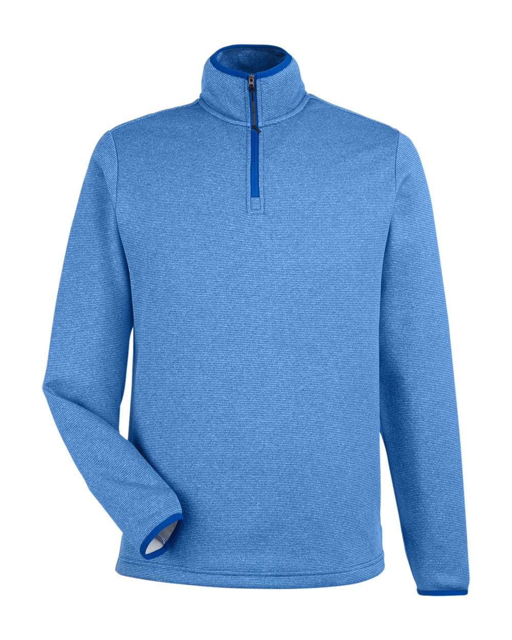 Core365 Men's Venture Heathered Stripe Quarter-Zip Pullover - CE73 True Royal- White
