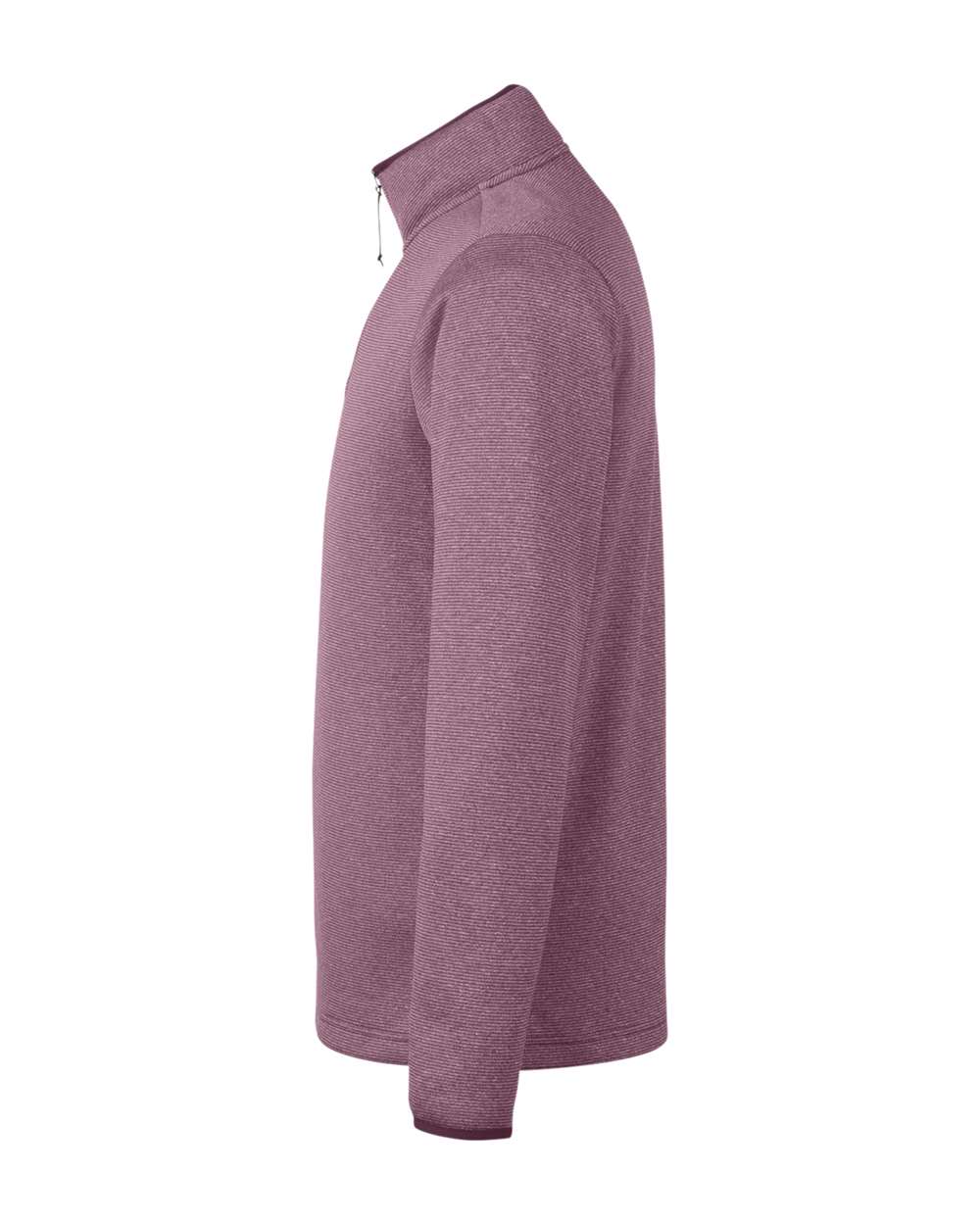 Core365 Men's Venture Heathered Stripe Quarter-Zip Pullover - CE73 Burgundy- White