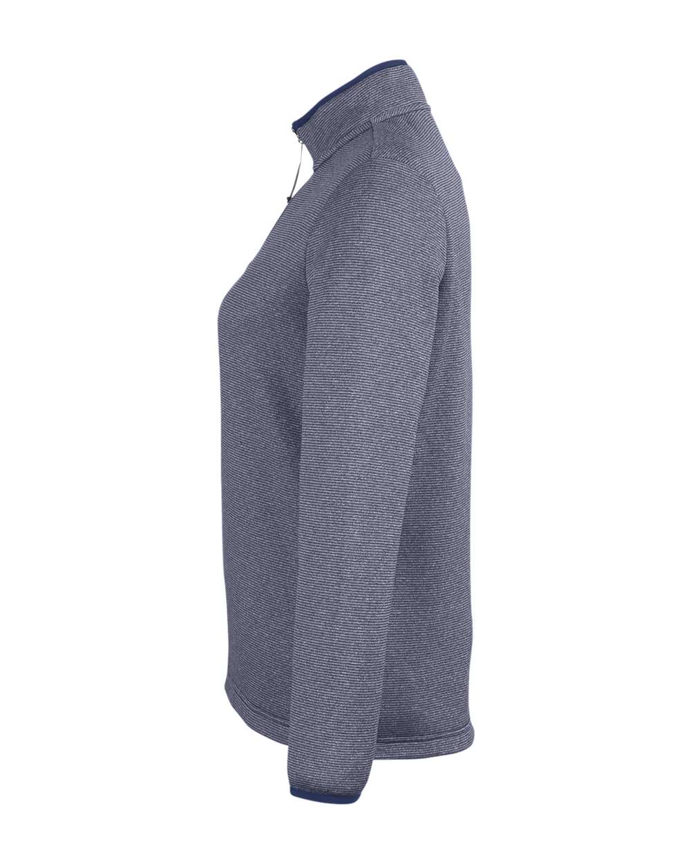 Core365 Women's Venture Heathered Stripe Quarter-Zip Pullover - CE73W Classic Navy- White