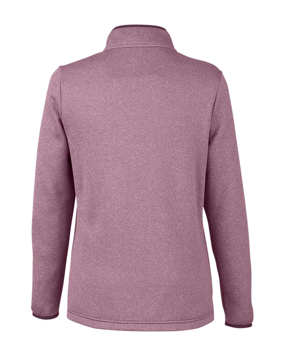 Core365 Women's Venture Heathered Stripe Quarter-Zip Pullover - CE73W Burgundy- White
