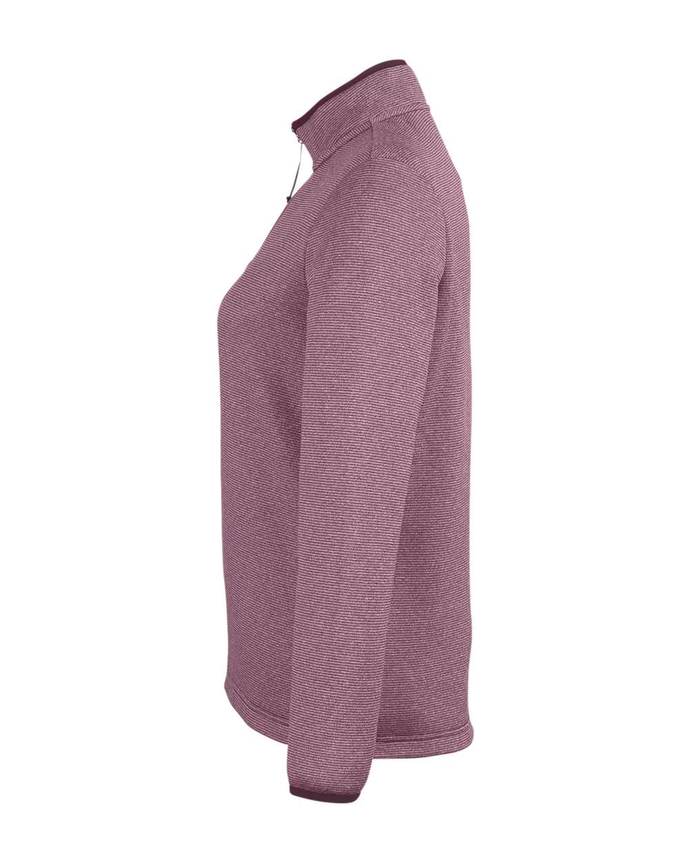 Core365 Women's Venture Heathered Stripe Quarter-Zip Pullover - CE73W Burgundy- White