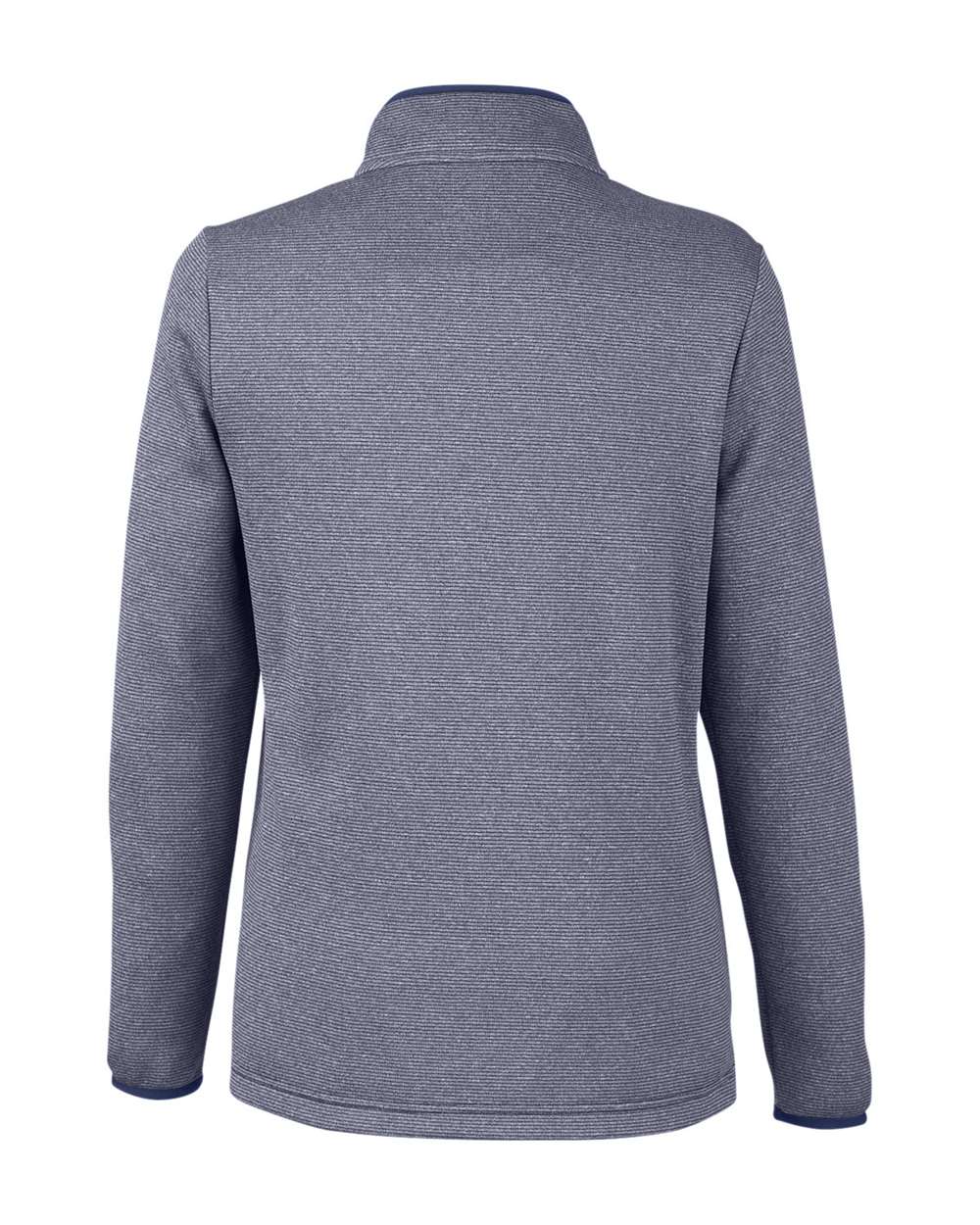 Core365 Women's Venture Heathered Stripe Quarter-Zip Pullover - CE73W Classic Navy- White
