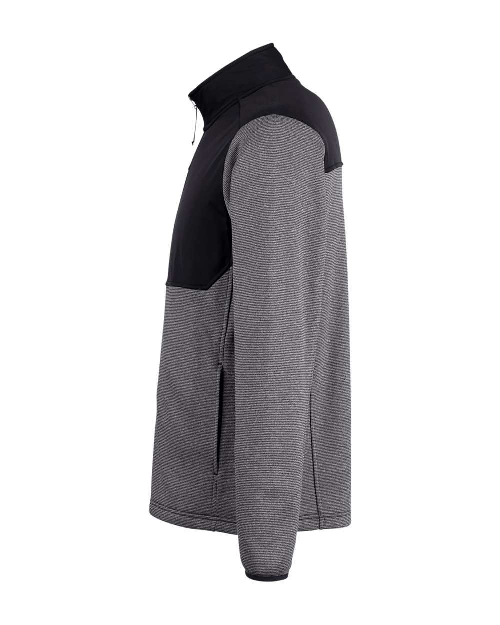 Core365 Men's Venture Heathered Stripe Hybrid Jacket - CE74 Black- White