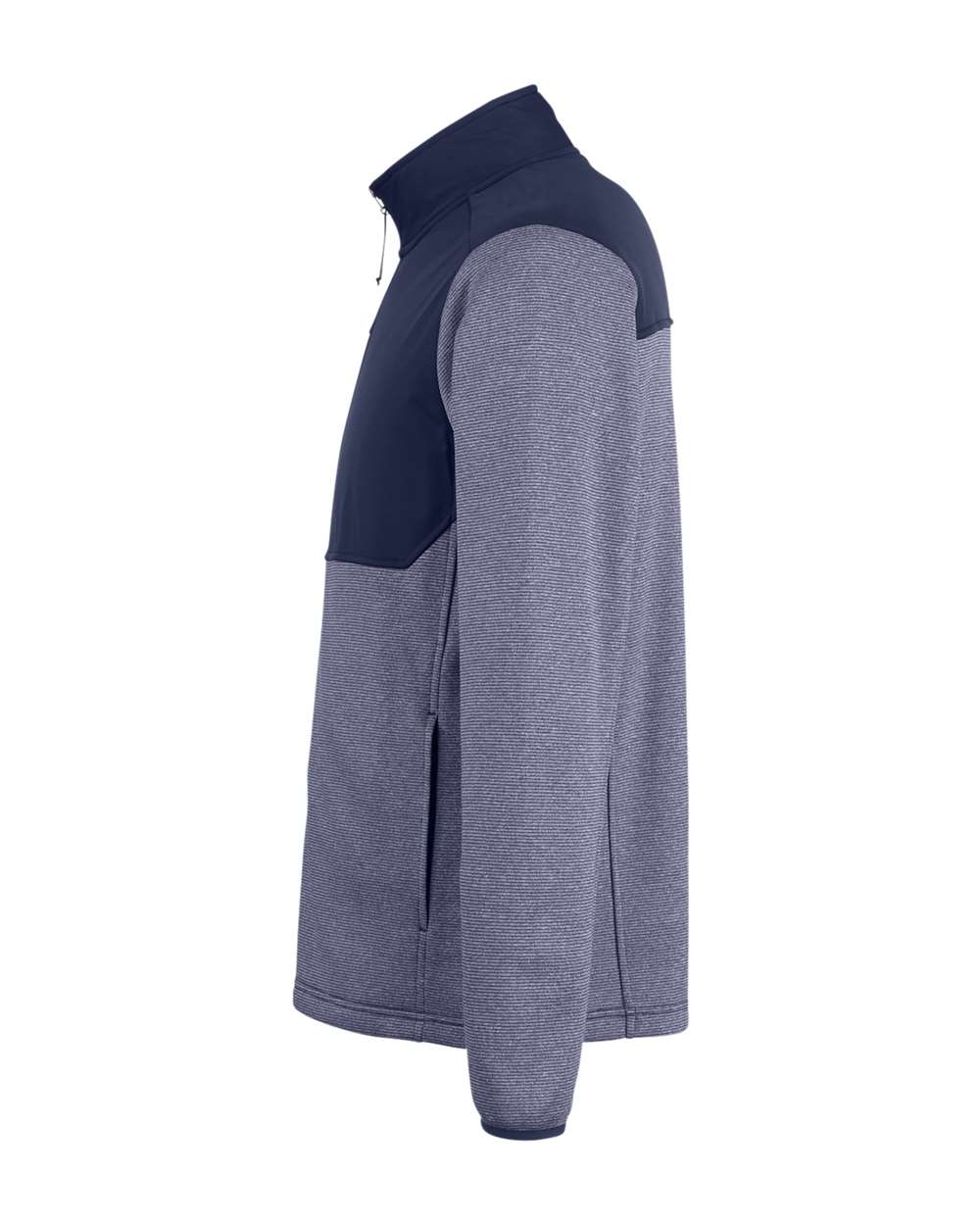 Core365 Men's Venture Heathered Stripe Hybrid Jacket - CE74 Classic Navy- White