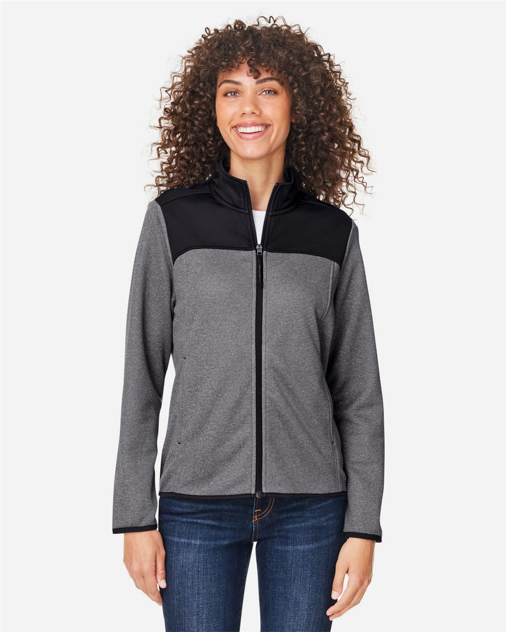 Core365 Women's Venture Heathered Stripe Hybrid Jacket - CE74W