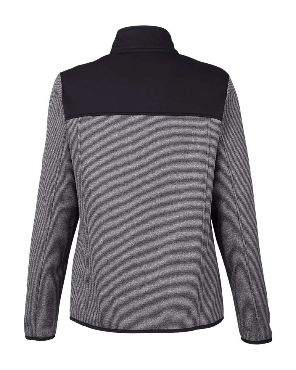 Core365 Women's Venture Heathered Stripe Hybrid Jacket - CE74W Black- White