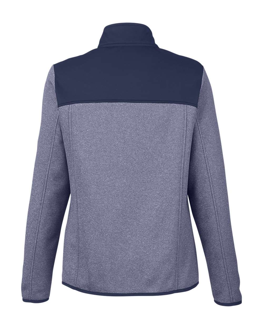 Core365 Women's Venture Heathered Stripe Hybrid Jacket - CE74W Classic Navy- White