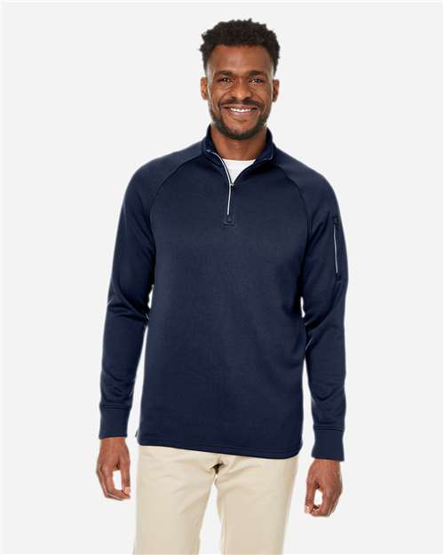 Core365 Unisex Fusion ChromaSoft™ Fleece Quarter-Zip Pullover - CE801 Classic Navy