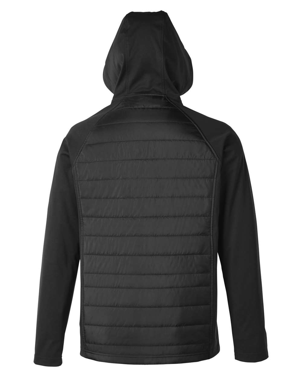 Core365 Unisex Techno Lite Hybrid Hooded Jacket - CE808 Black