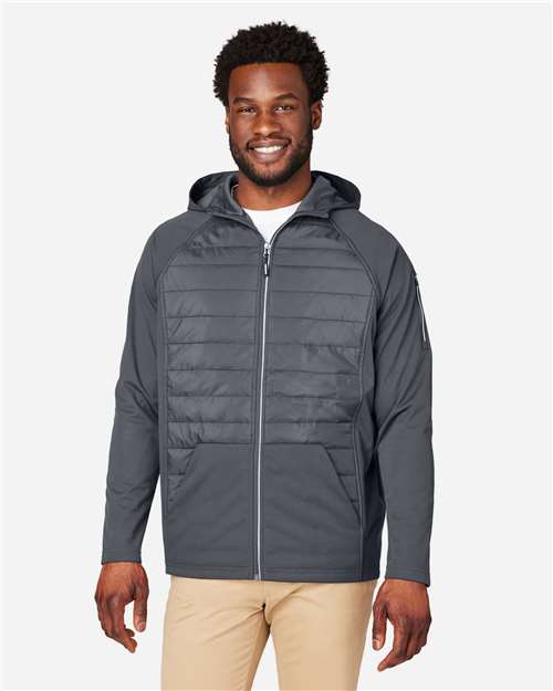 Core365 Unisex Techno Lite Hybrid Hooded Jacket - CE808 Carbon