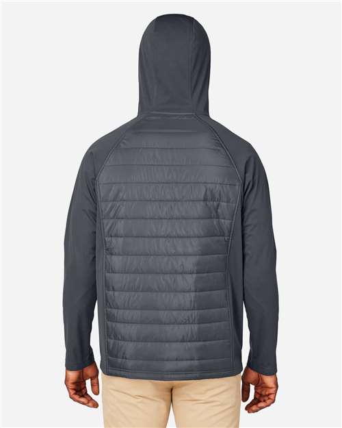Core365 Unisex Techno Lite Hybrid Hooded Jacket - CE808 Carbon