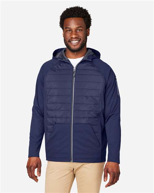 Core365 Unisex Techno Lite Hybrid Hooded Jacket - CE808 Classic Navy