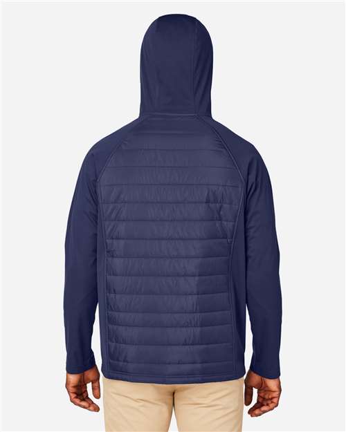 Core365 Unisex Techno Lite Hybrid Hooded Jacket - CE808 Classic Navy