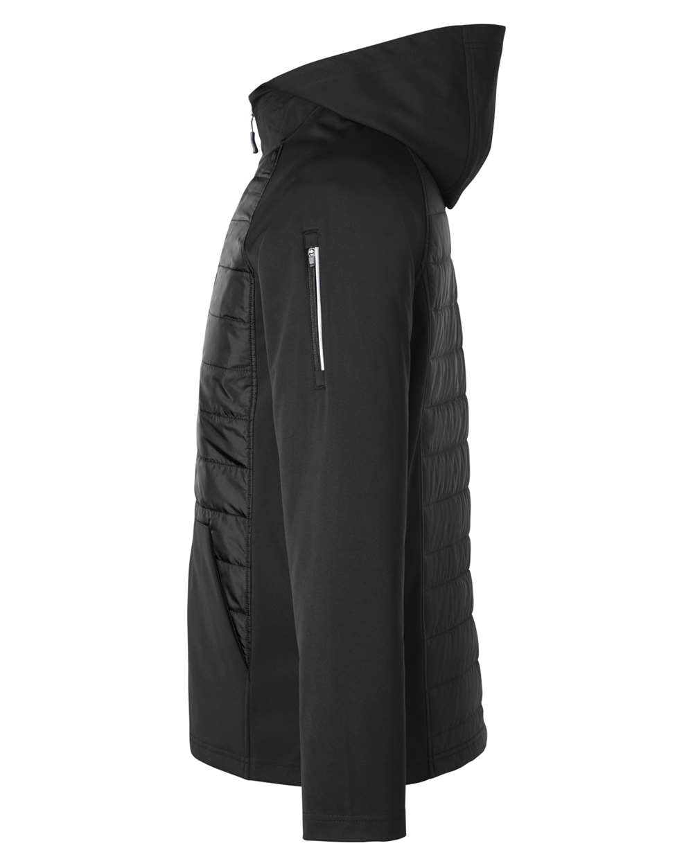 Core365 Unisex Techno Lite Hybrid Hooded Jacket - CE808 Black