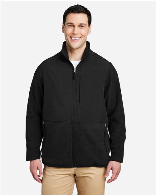 Core365 Men's Journey Summit Hybrid Full-Zip - CE890 Black- Black