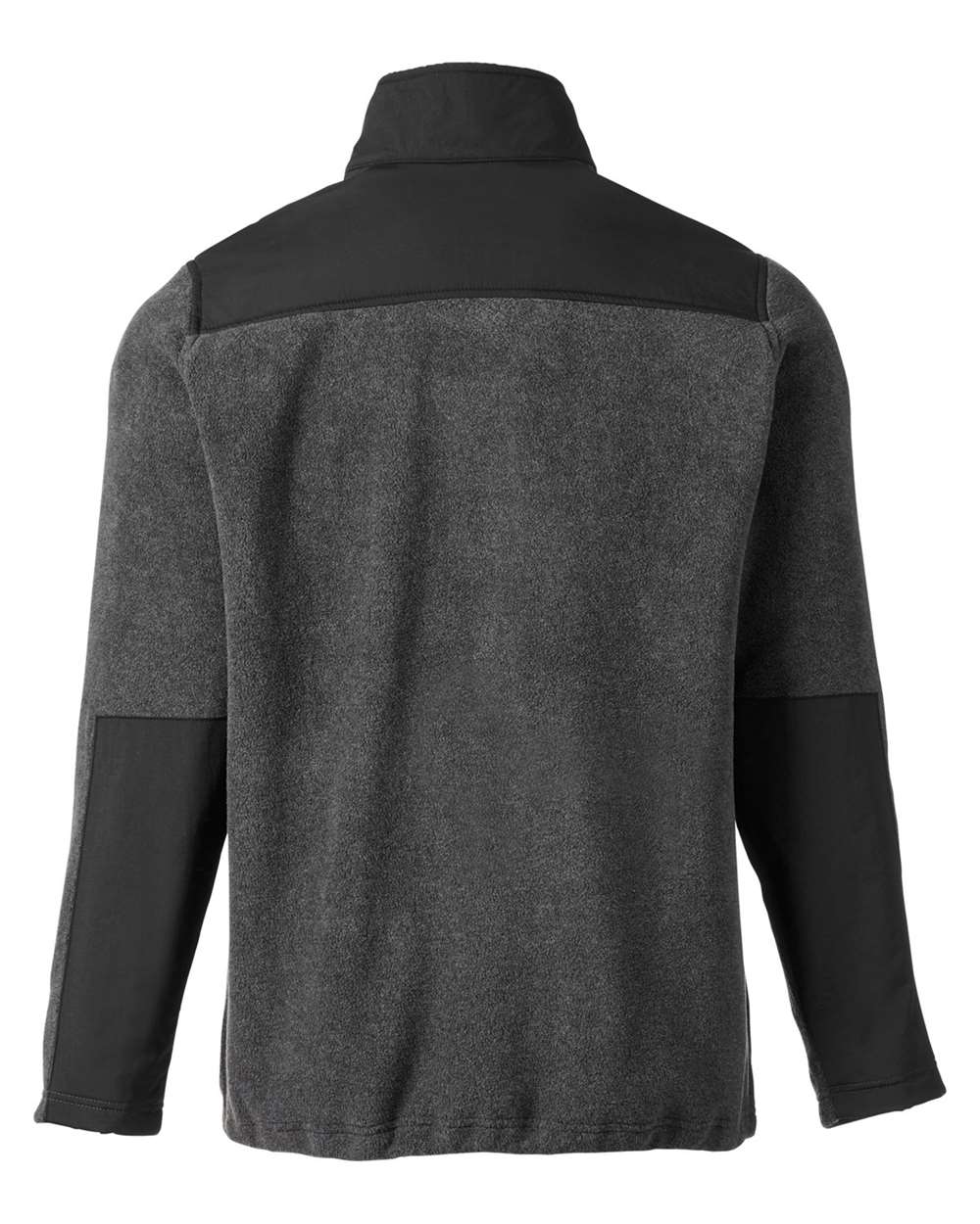 Core365 Men's Journey Summit Hybrid Full-Zip - CE890 Heather Charcoal- Black