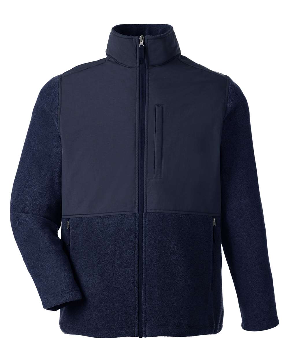 Core365 Men's Journey Summit Hybrid Full-Zip - CE890 Classic Navy- Classic Navy