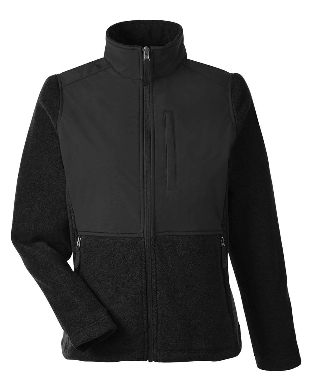 Core365 Women's Journey Summit Hybrid Full-Zip - CE890W Black- Black