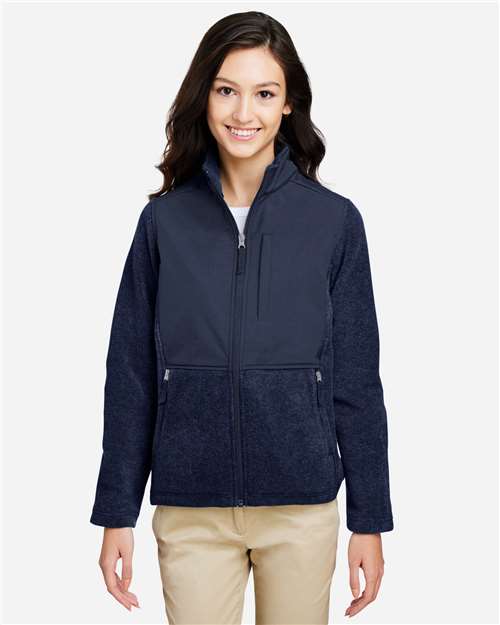Core365 Women's Journey Summit Hybrid Full-Zip - CE890W Classic Navy- Classic Navy