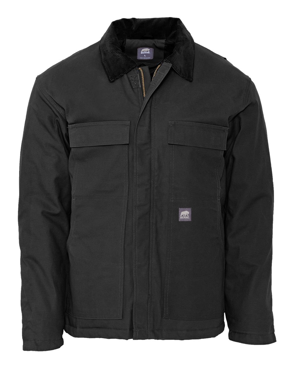 Berne Apparel Men's Heritage Chore Coat - CH416 Black