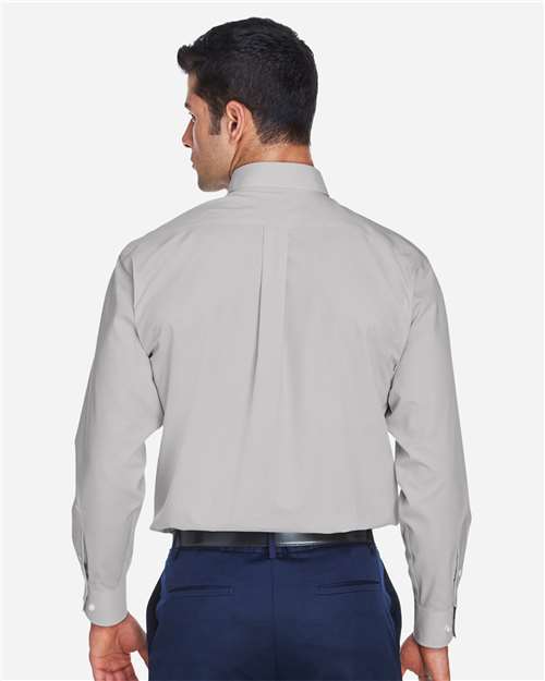 Devon & Jones Men's Crown Collection® Broadcloth Woven Dress Shirt - D620 Silver