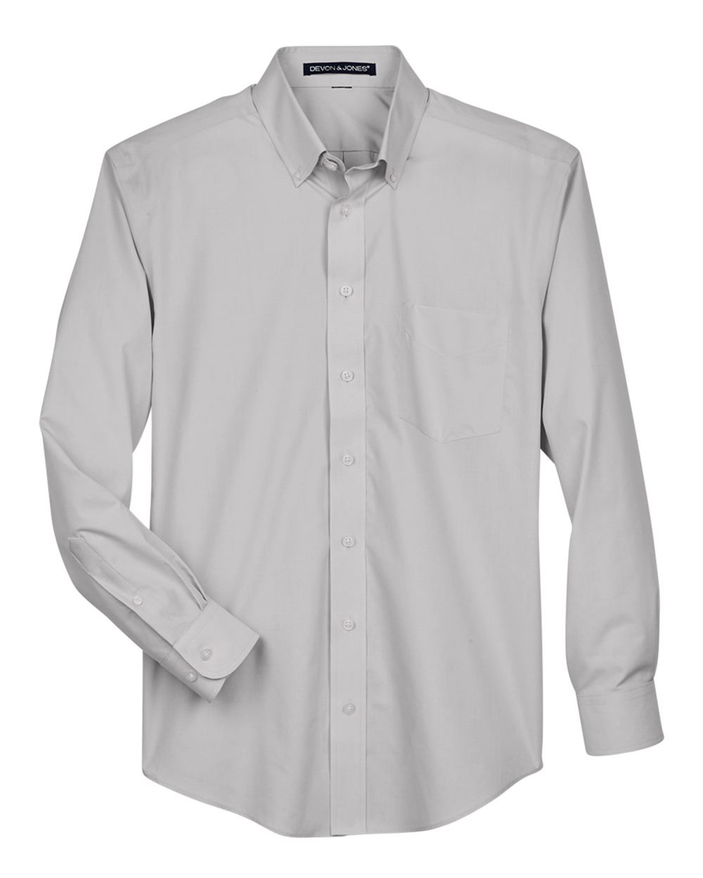Devon & Jones Men's Crown Collection® Broadcloth Woven Dress Shirt - D620 Silver