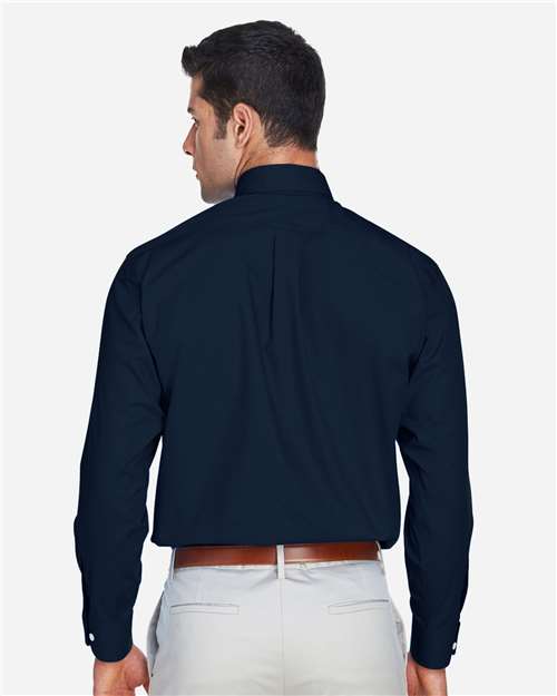 Devon & Jones Men's Crown Collection® Broadcloth Woven Dress Shirt - D620 Navy