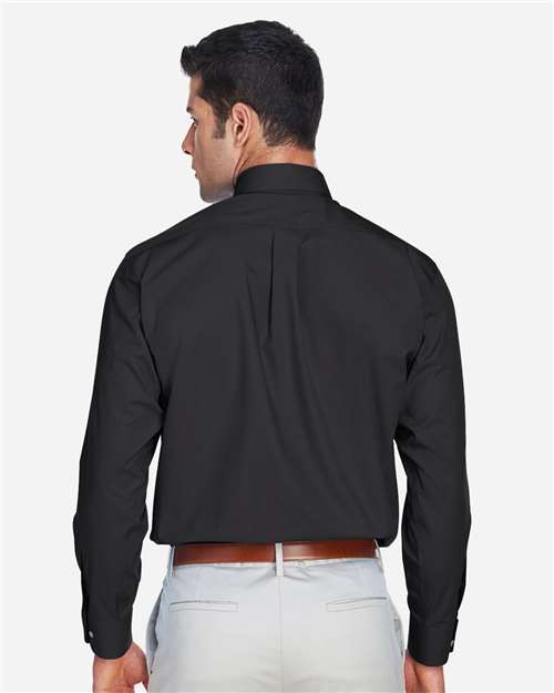 Devon & Jones Men's Tall Crown Collection® Broadcloth Woven Dress Shirt - D620T Black