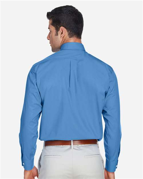 Devon & Jones Men's Tall Crown Collection® Broadcloth Woven Dress Shirt - D620T French Blue