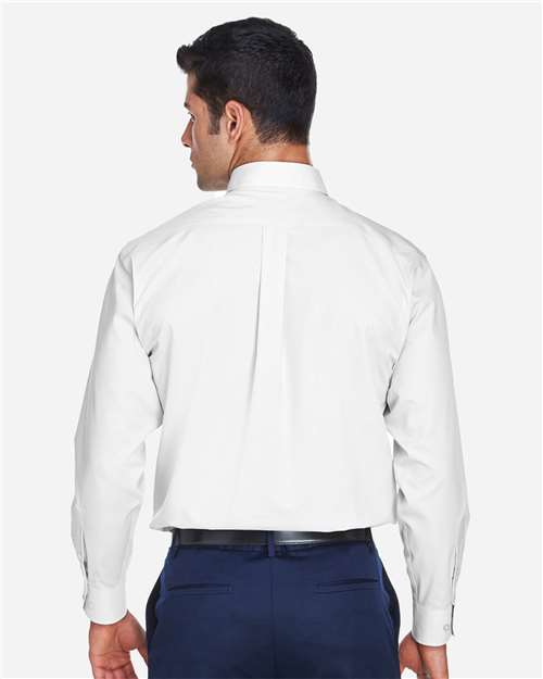Devon & Jones Men's Tall Crown Collection® Broadcloth Woven Dress Shirt - D620T White