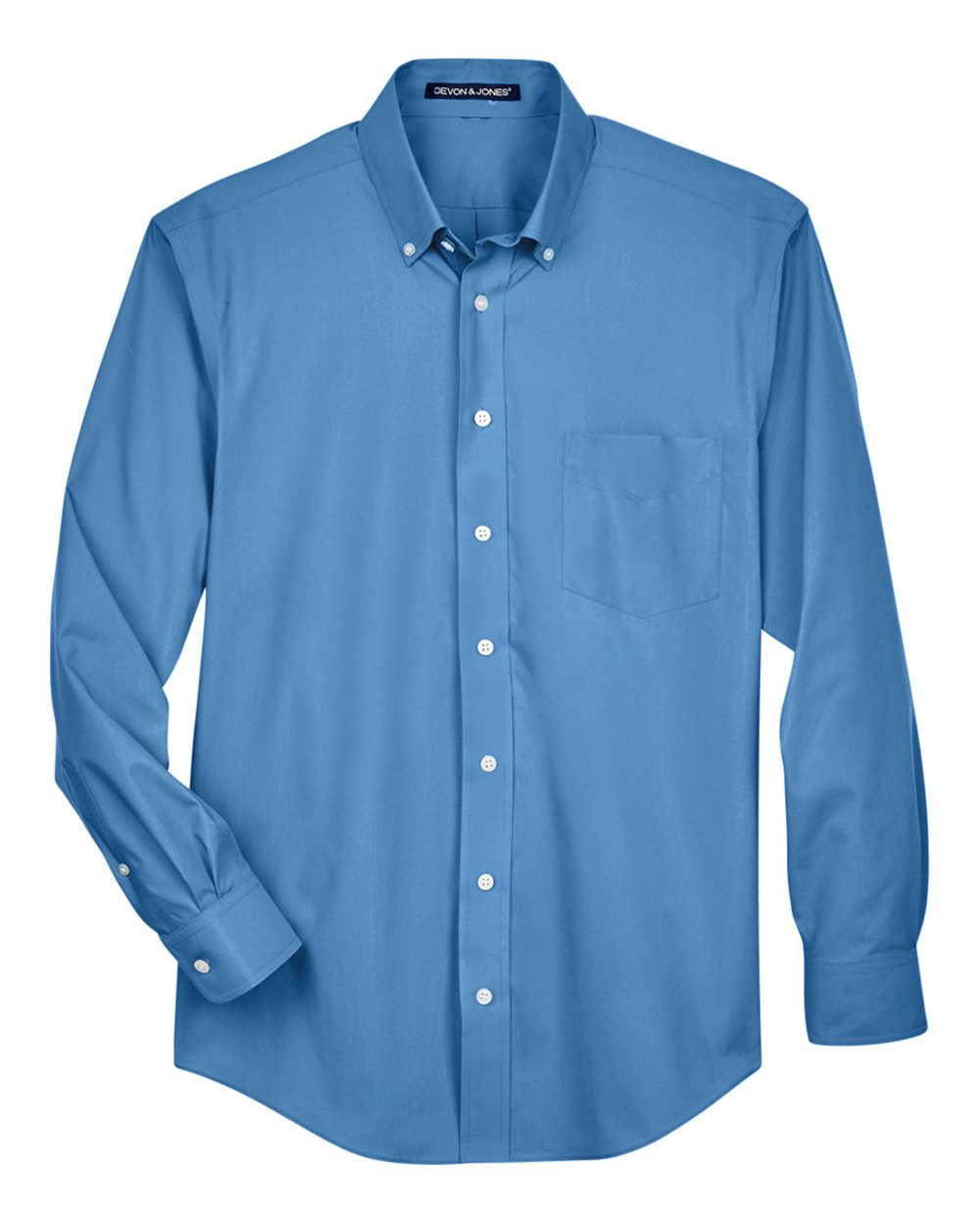 Devon & Jones Men's Tall Crown Collection® Broadcloth Woven Dress Shirt - D620T French Blue