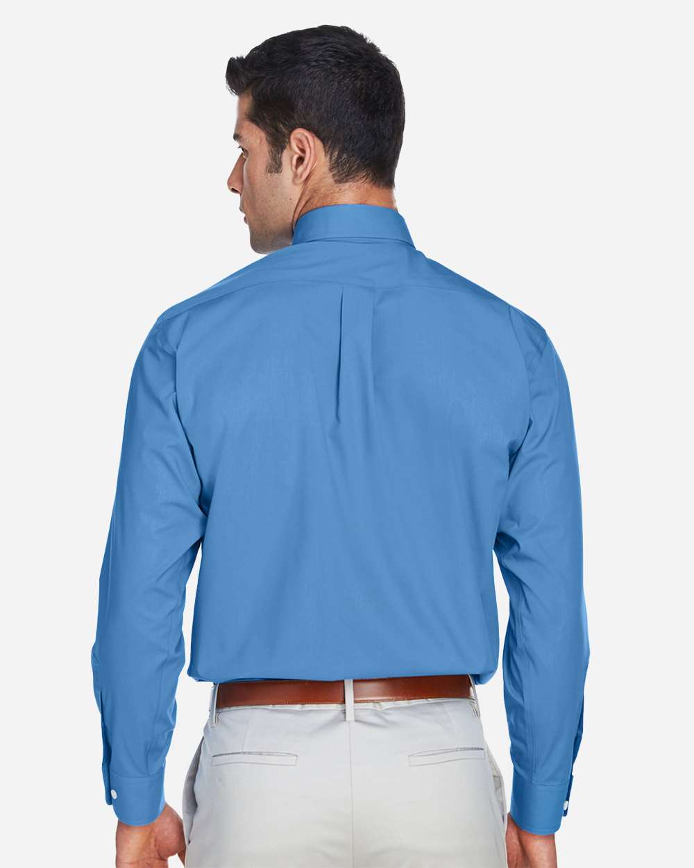 Devon & Jones Men's Tall Crown Collection® Broadcloth Woven Dress Shirt - D620T French Blue