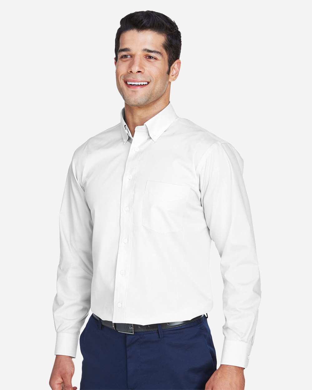 Devon & Jones Men's Tall Crown Collection® Broadcloth Woven Dress Shirt - D620T White