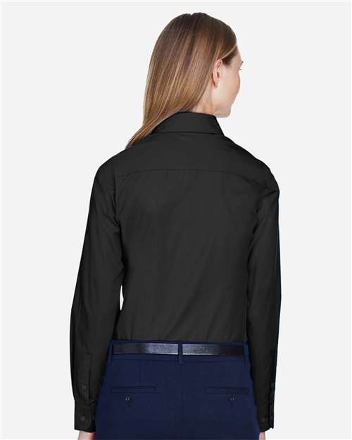 Devon & Jones Women's Crown Collection® Broadcloth Woven Dress Shirt - D620W Black