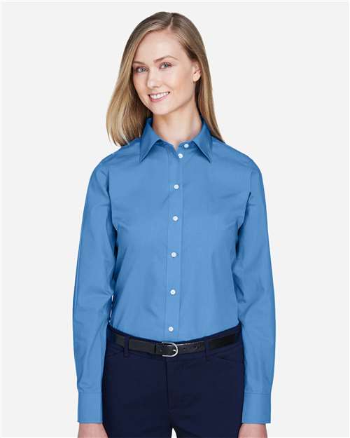 Devon & Jones Women's Crown Collection® Broadcloth Woven Dress Shirt - D620W French Blue