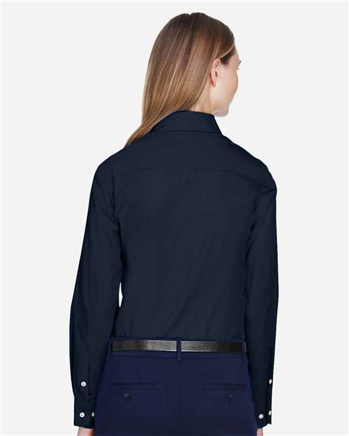 Devon & Jones Women's Crown Collection® Broadcloth Woven Dress Shirt - D620W Navy