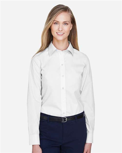 Devon & Jones Women's Crown Collection® Broadcloth Woven Dress Shirt - D620W White