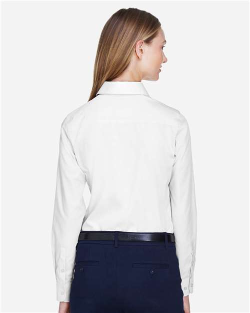 Devon & Jones Women's Crown Collection® Broadcloth Woven Dress Shirt - D620W White