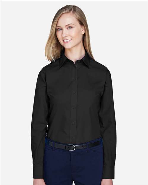 Devon & Jones Women's Crown Collection® Broadcloth Woven Dress Shirt - D620W Black