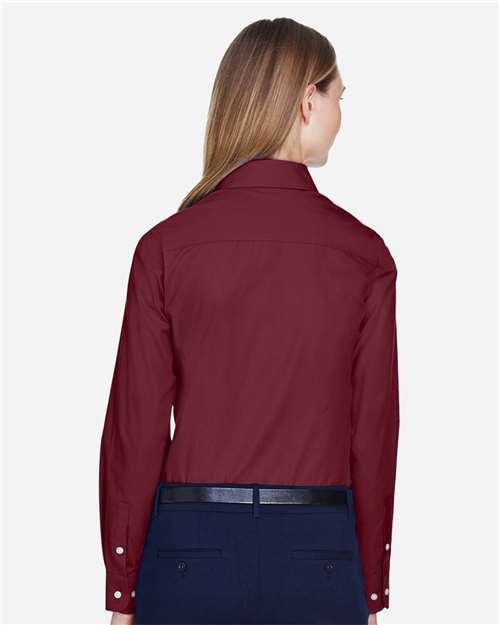 Devon & Jones Women's Crown Collection® Broadcloth Woven Dress Shirt - D620W Burgundy