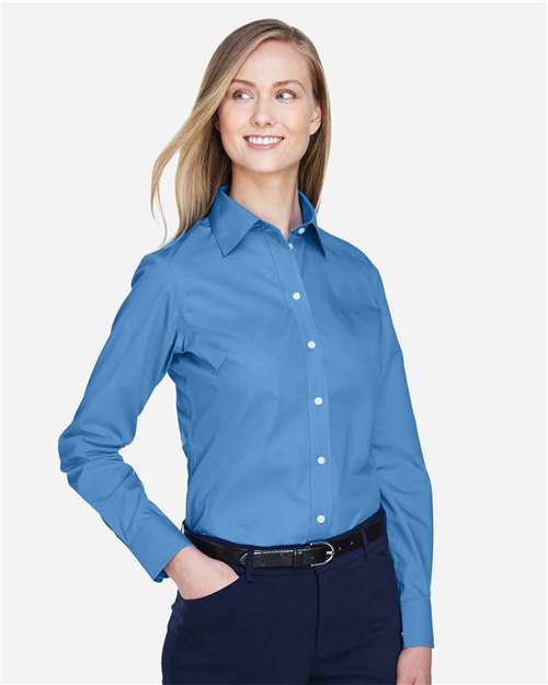 Devon & Jones Women's Crown Collection® Broadcloth Woven Dress Shirt - D620W French Blue