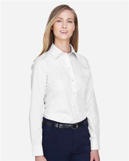 Devon & Jones Women's Crown Collection® Broadcloth Woven Dress Shirt - D620W White
